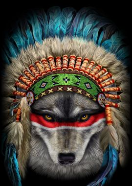 Indian War Chief Wolf