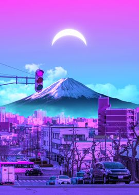 Vaporwave Fuji