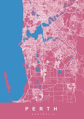 PERTH City Map Australia