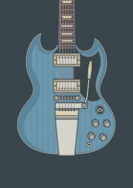 Pelham Blue Solid Guitar