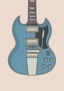 Pelham Blue Solid Guitar