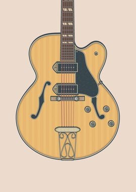 Vintage Hollow Body Guitar