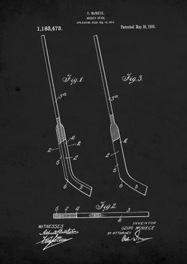 Hockey stick 1916 Patent