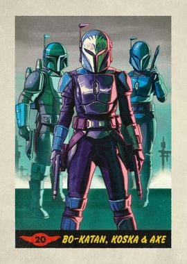 Bo Katan Koska and Axe Mandalorian Card