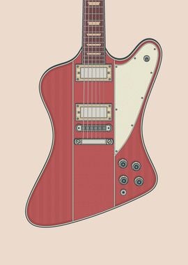 Cherry Stylish Guitar