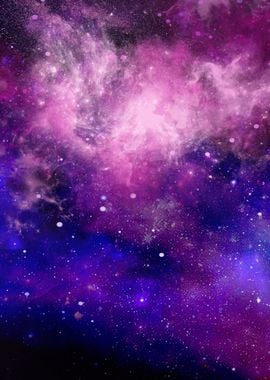 Purple Space Starry Sky