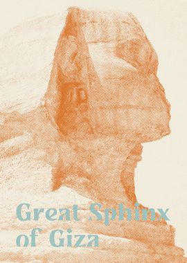 Retro Great Sphinx of Giza