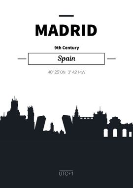 Spain madrid skyline