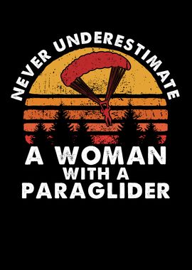 A Woman With A Paraglider