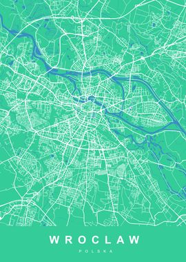 WROCLAW City Map Polska