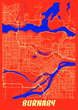 Burnaby Retro City Map