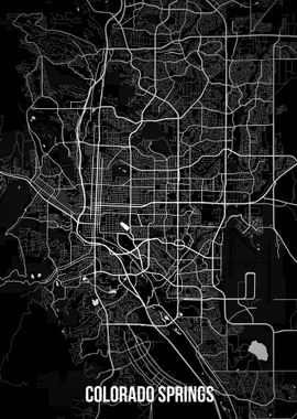 Colorado Springs dark map