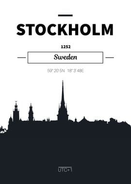 Stockholm skyline poster