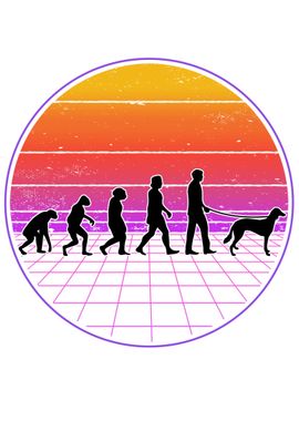 Saluki Vaporwave Evolution