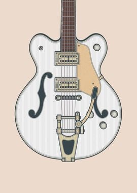 White Deluxe Guitar