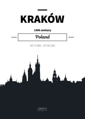 Krakow poland skyline 