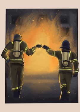 FIREFIGHTERS FIST BUMP