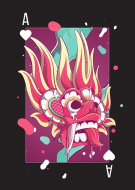 Yaka Mask Playing Card