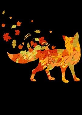 Kawaii Fox Leaves