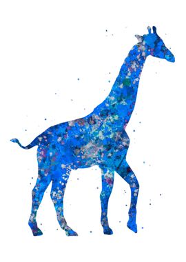 Giraffe blue art