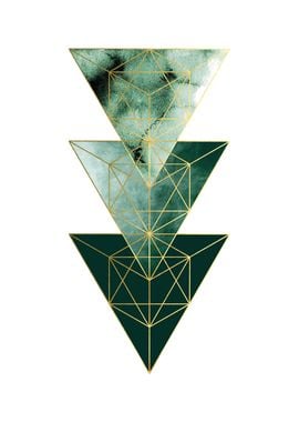 Emerald gold triangles