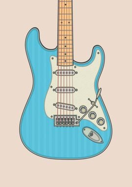 Miami Blue Strat