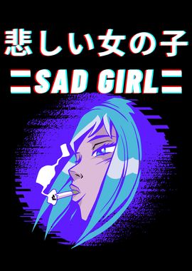 Sad Girl Smoking Anime