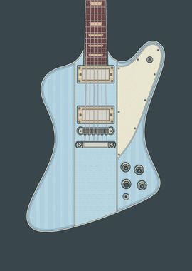 Frost Blue Stylish Guitar