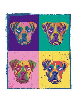 COLORFUL BOXER DOGS