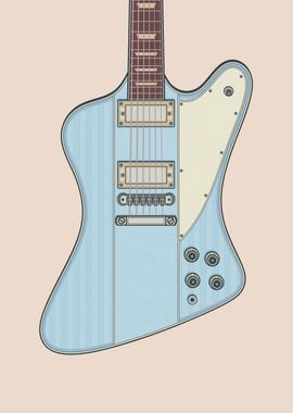 Frost Blue Stylish Guitar