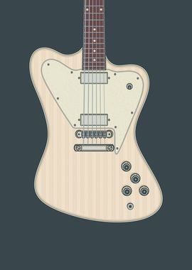 White Non Reverse Guitar