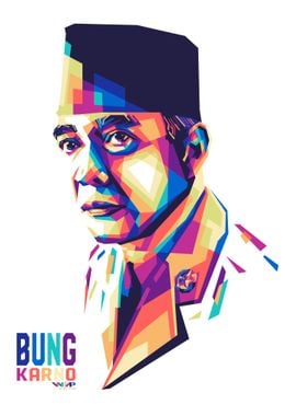 Soekarno In WPAP Style