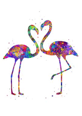 Flamingo love