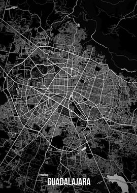 Guadalajara dark map