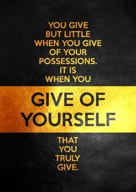 GIve of Yourself