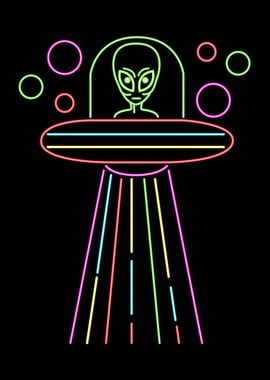 Neon Lights UFO Abduction