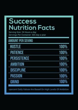 Success Nutritional Label