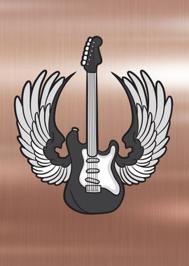 Electric guitar with wings