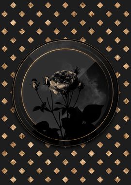 Shadow Black and Gold Rose