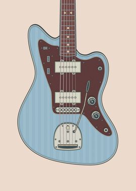 Ice Blue JMaster Guitar