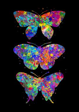 Butterflies watercolor art