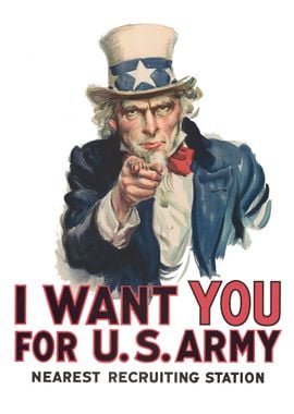 UNCLE SAM WHITE POSTER