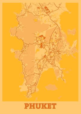 Phuket Sunset City Map