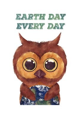 Earth day Owl