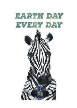 Earth day Zebra