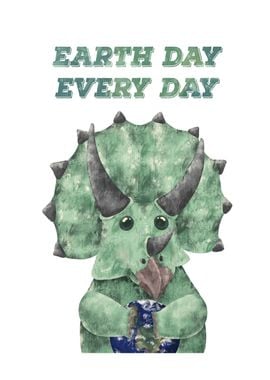 Earth day Triceratops