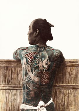 Tattooed Japanese Man