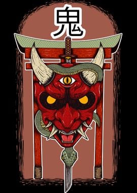 death oni japan mask