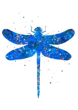 Dragonfly blue art