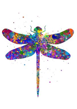 Dragonfly pop art